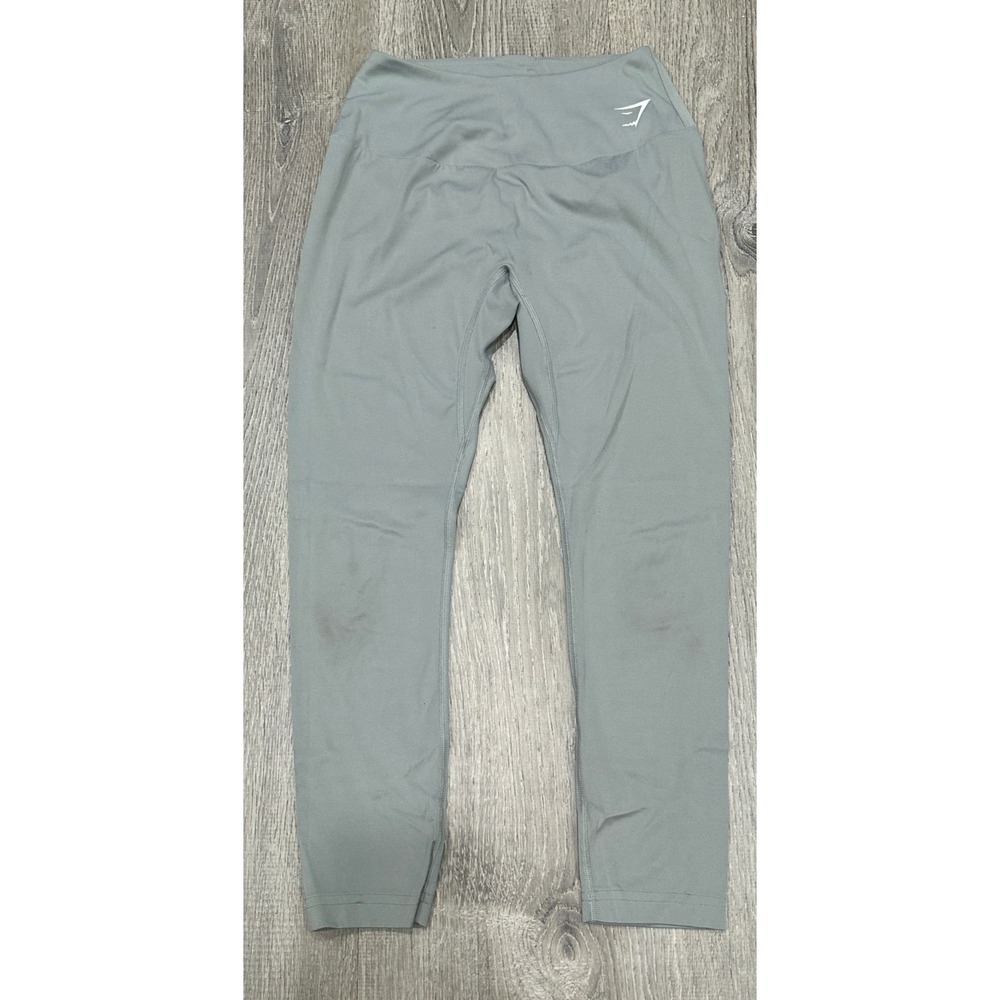 Gymshark Leggings Women's Small Light Gray‎ Athleisure Ankle Stretch Leggings